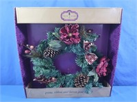 Peony, Ribbon, Berry Pine Wreaths