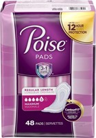 (N) Poise Incontinence Pads, Maximum Absorbency, R