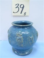 Robert Jackson Signed Blue Pottery Vase