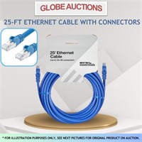 25-FT CAT-6 ETHERNET CABLE W/ CONNECTORS