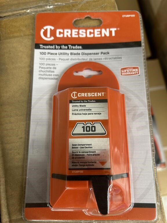 (200x) Crescent 100pc. Utility Blad Dispenser Pack