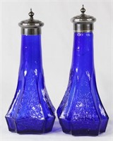 Blue Glass Salt & Pepper Shakers