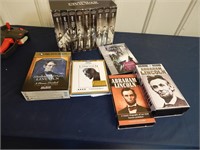 Group of Lincoln related DVDS & VHS tapes