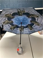 Country side wolf umbrella