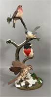 The Danbury Mint Winter Quartet Bird Figurines