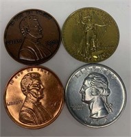 Group Of Oversized Coin Medals