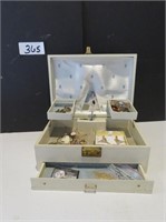 Vintage Jewelry Box w/ Contents