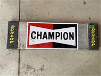 Wood & metal Champion sign-27x8x1” thick