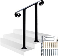 Stair Railing Kit  Wrought Iron  1-2 Step  1FT