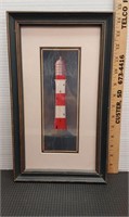Lighthouse framed print. 14.5 x 8.5 inches