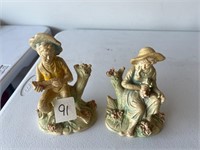 VTG LADY AND MAN STATUE