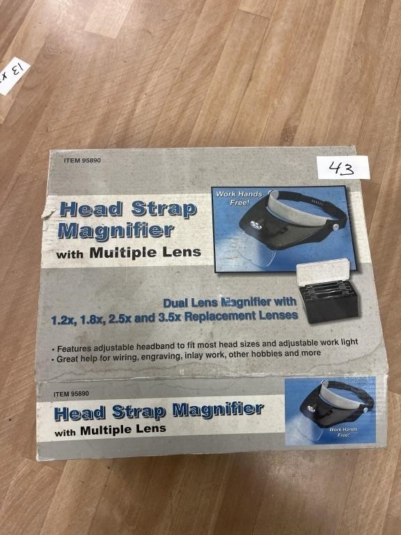 Head strap magnifier with multiple lenses new
