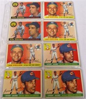 1955 Topps Lot of 8 Baseball Cards Jacobs & More