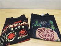 (2)2XL Concert, Living Dead t-shirts.