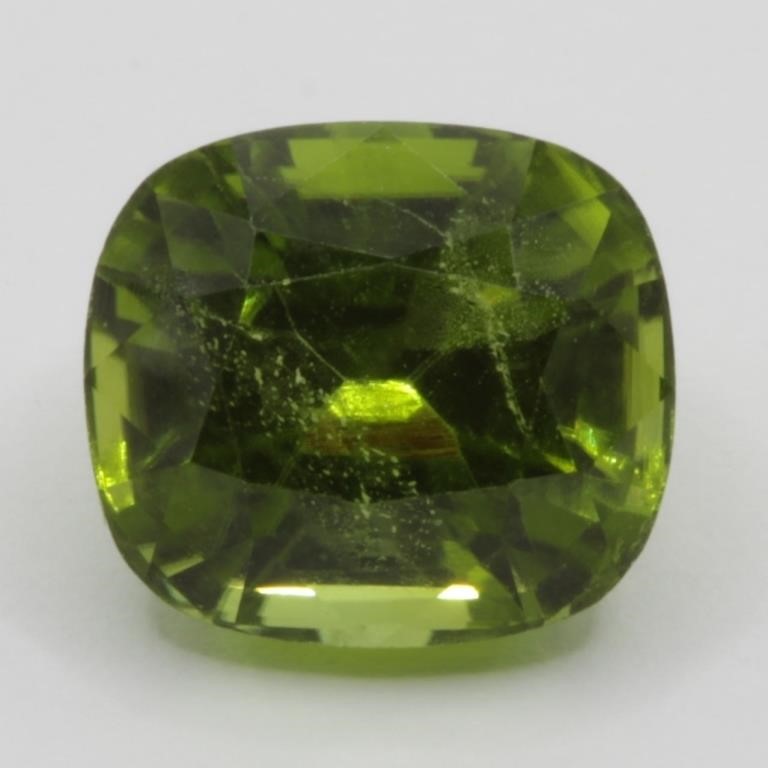 CERT 6.24ct Cushion Shaped Pakistan Peridot Untrea