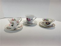3 - Teacups with Saucers