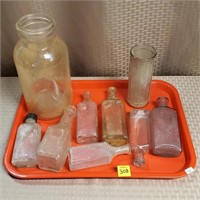 Lot of Antique Bottles & Vintage Jar