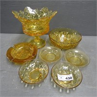 Assorted Amber Glassware