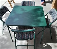 T - FOLDING TABLE & 4 CHAIRS