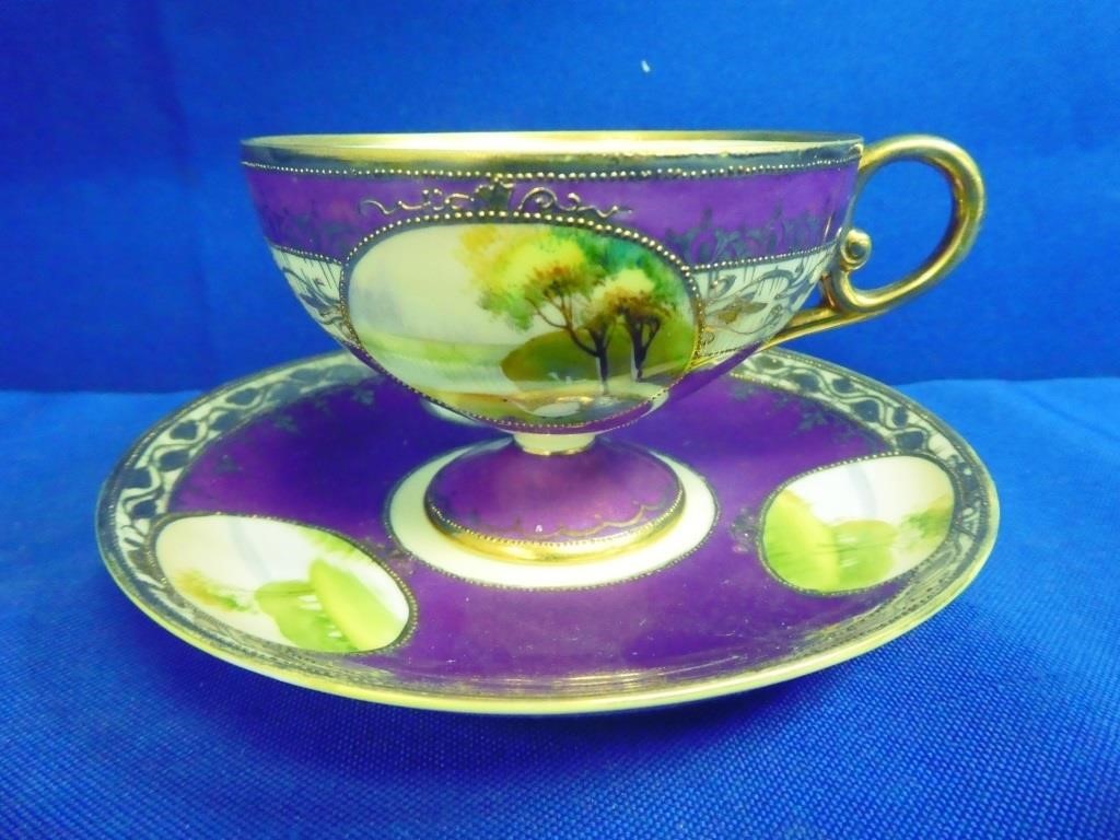 Noritake Pedestal Tea Cup & Saucer