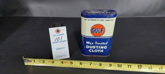 Gulf Wax Treated Dust Cloth in Tin Can