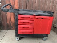 Rubbermaid TradeMaster industrial tool cart with