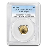 2002-w 1/10oz Proof American Gold Eagle Pr70 Pcgs