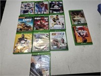 Collection of Xbox One video games.