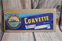 Vintage Produce Box Label  Corvette
