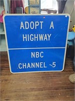 Adopt a Highway NBC Channel 5 Sign-36 x 36 in