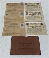 WAR RATION BOOKS 1&2 W/HOLDER 1942