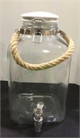 Very nice 2 gallon glass beverage dispenser with