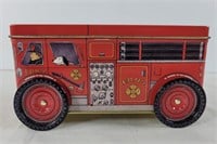 Firetruck tin w/ working wheels