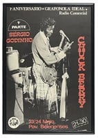 Chuck Berry Vintage 1980s Concert Poster