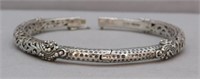 HEAVY 7" STERLING SILVER BANGLE BRACELET. 23