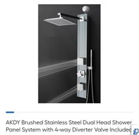 Wall Mount Tempered Glass Shower Panel