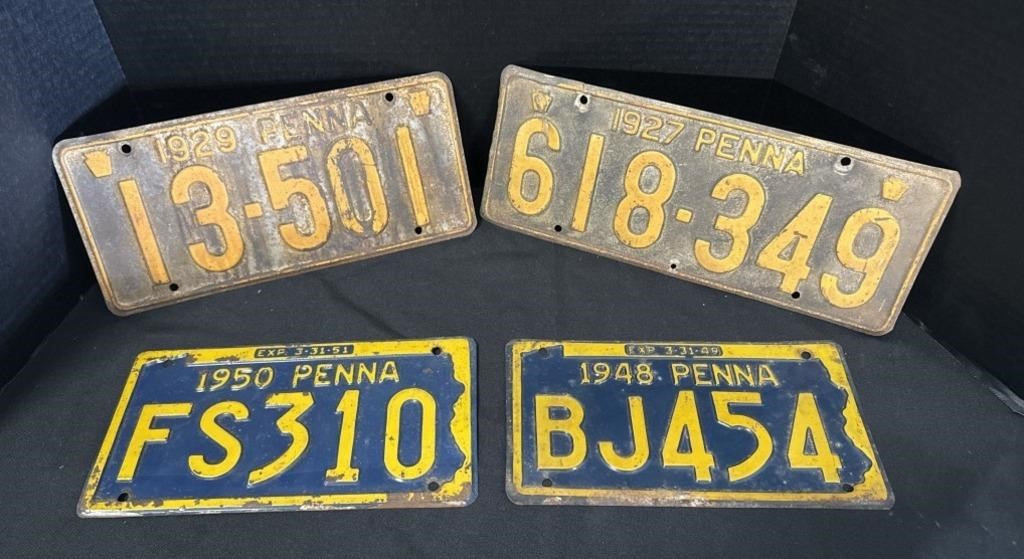 Vintage Penna. License Plates.