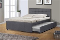 Best Quality Furniture Full Bed W/Trundle, Gray