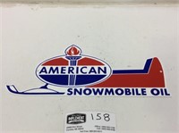 Nice American Snowmobile Oil Steel Sign