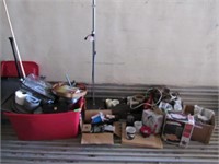 Household Lot: Pots, Pans, Dishes, Glasses, Craft