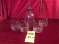 Duck Whiskey Decanter & 4 Glasses