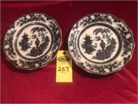 2 Ironstone Adams & Sons Plates