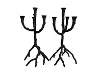 Pair Tree Branch Candelabra’s