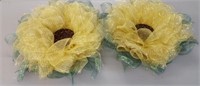 Lot of two home decor sunflower wall art.