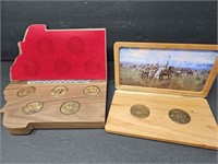 5 MT STATEHOOD CENTENNIAL BRONZE MEDALLI0NS & 2