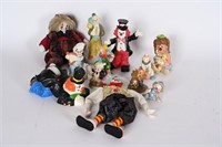 Collectible Clown Figurines, Dolls