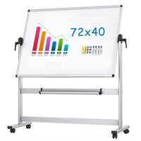 VIZ-PRO Double-Sided Magnetic Mobile Whiteboard,72