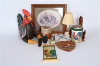 Collectible Chicken Decor - Framed Print, Lamp, et