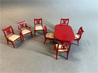 Ideal DH 7 Pc Red Dining Room Set