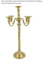 MSRP $30 Retro Metal Candlestick 20 Inch Tall